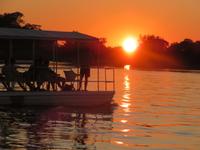 Mahangu Lodge Bootsfahrt Sonnenuntergang
