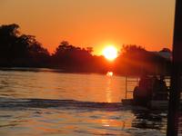 Mahangu Lodge Bootsfahrt Sonnenuntergang
