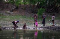 Bootsfahrt auf dem Okawango - Badetag