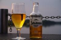 Bootsfahrt auf dem Okawango - Sundowner