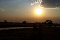 Bootsfahrt im Kwando-Delta -  Sonnenuntergang