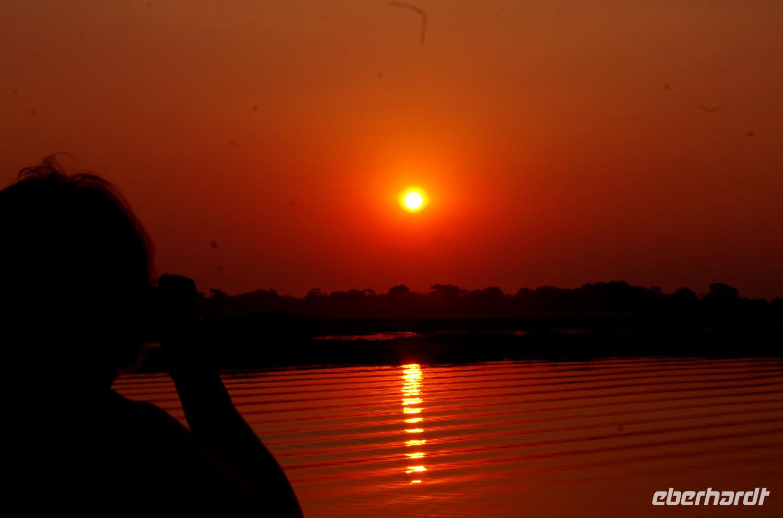 Bootsfahrt auf dem Chobe - Sonnenuntergang