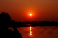 Bootsfahrt auf dem Chobe - Sonnenuntergang