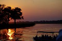 Bootsfahrt auf dem Chobe - Sonnenuntergang