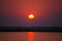 Bootsfahrt auf dem Chobe - Sonnenuntergang