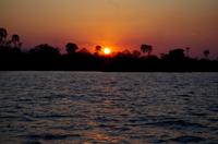 Bootsfahrt auf dem Sambesi - Sonnenuntergang