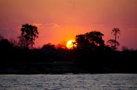 Bootsfahrt auf dem Sambesi - Sonnenuntergang
