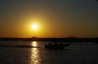 Bootsfahrt auf dem Chobe - Sonnenuntergang