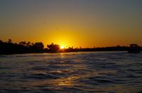 Simbabwe - Bootsfahrt auf dem Sambesi - Sonnenuntergang