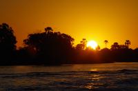 Simbabwe - Bootsfahrt auf dem Sambesi - Sonnenuntergang