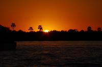 Simbabwe - Bootsfahrt auf dem Sambesi - Sonnenuntergang