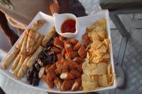 Sundowner mit Snacks auf dem Kwando