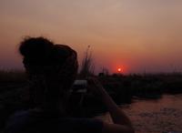 Sundowner auf dem Kwando