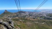 Rundreise Südafrika - Abfahrt vom Tafelberg in Kapstadt