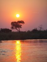 Sonnenuntergang am Kwando