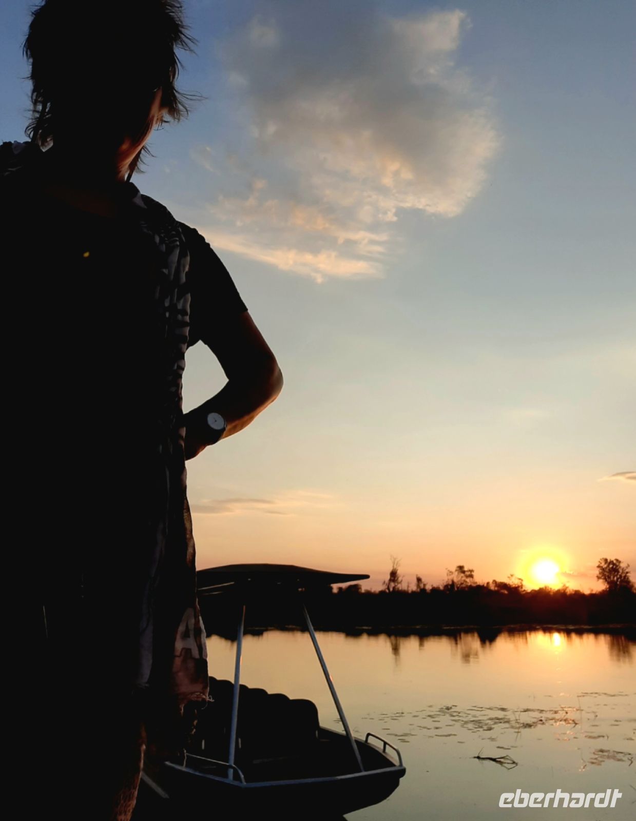 Namibia - Bootsfahrt auf dem Kwando - Sundowner