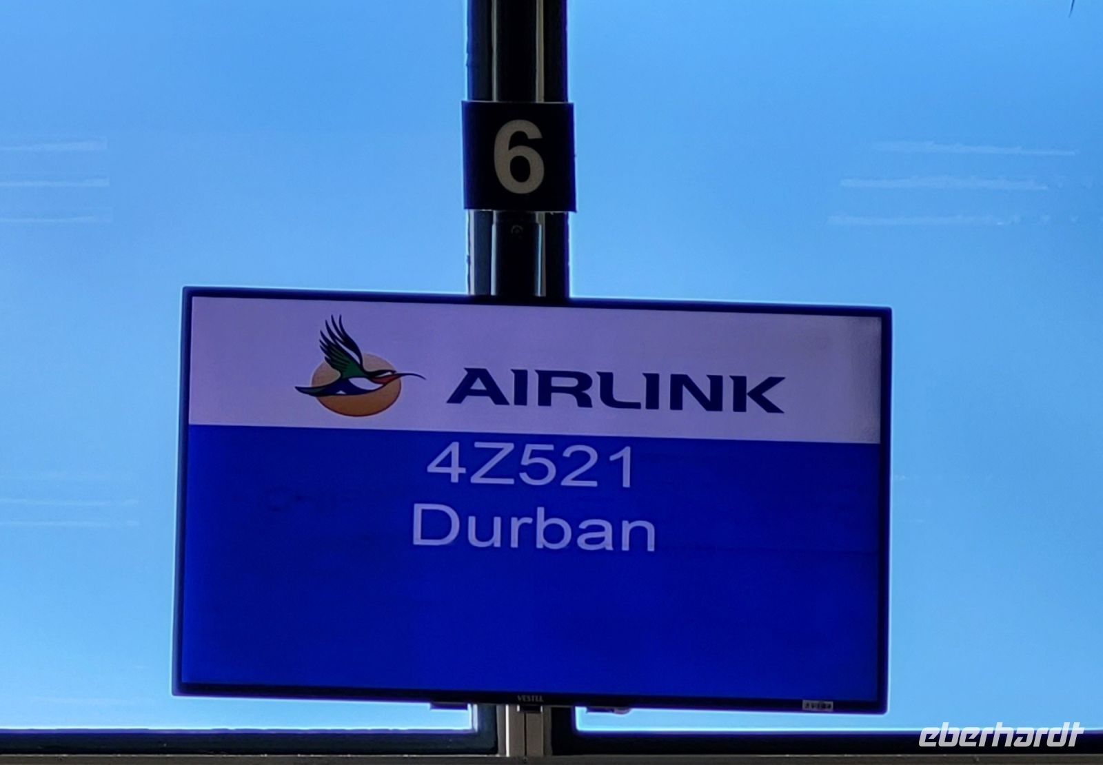 120 Flug nach Durban