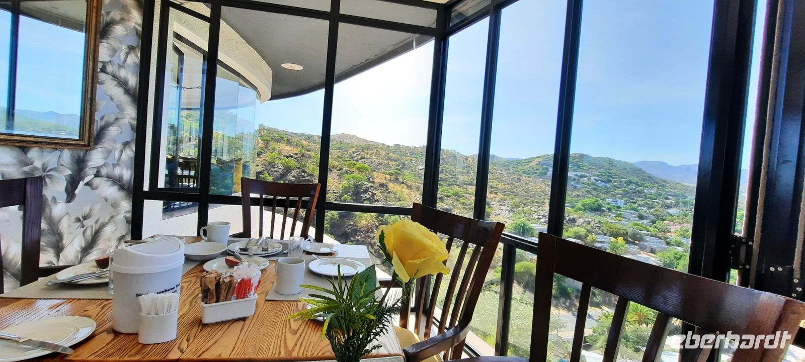 Namibia - Windhoek - Hotel Thule - Frühstück mit Aussicht