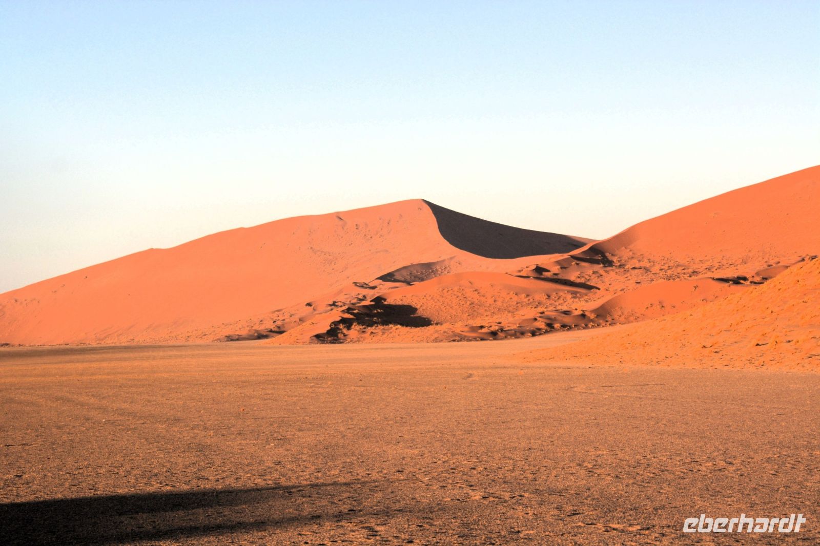 aprikosenfarbige Dünen im Morgenlicht von Sossusvlei
