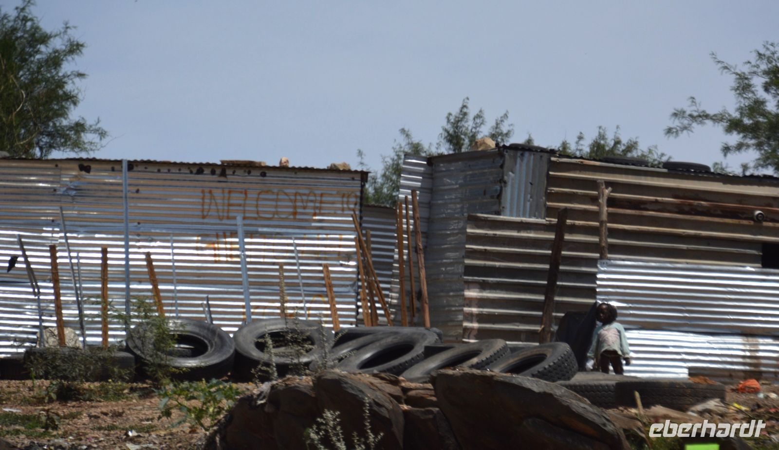 typische Wellblechbehausung in Katutura (Windhoek)