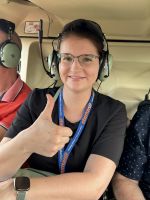 Vic Falls: Helikopterflug über die Victoria Wasserfälle - Reisebegleiterin Anne