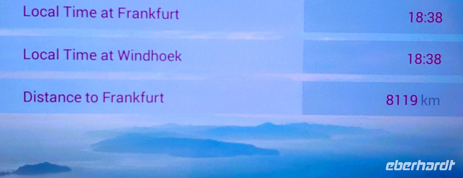 252 Flug Windhoek - Frankfurt