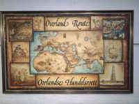 Karte der Handelsrouten im Diaz Museum, Mossel Bay (Südafrika)