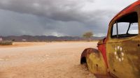 Namibia - Fahrt in die Namib Wüste - Boxenstopp in Solitaire