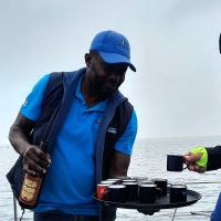 Namibia - Bootsfahrt in der Lagune Walvis Bay - Kaffeepause