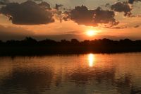 7. Tag - Buffalo Park - Bootsfahrt auf den Okavango - Sonnenuntergang