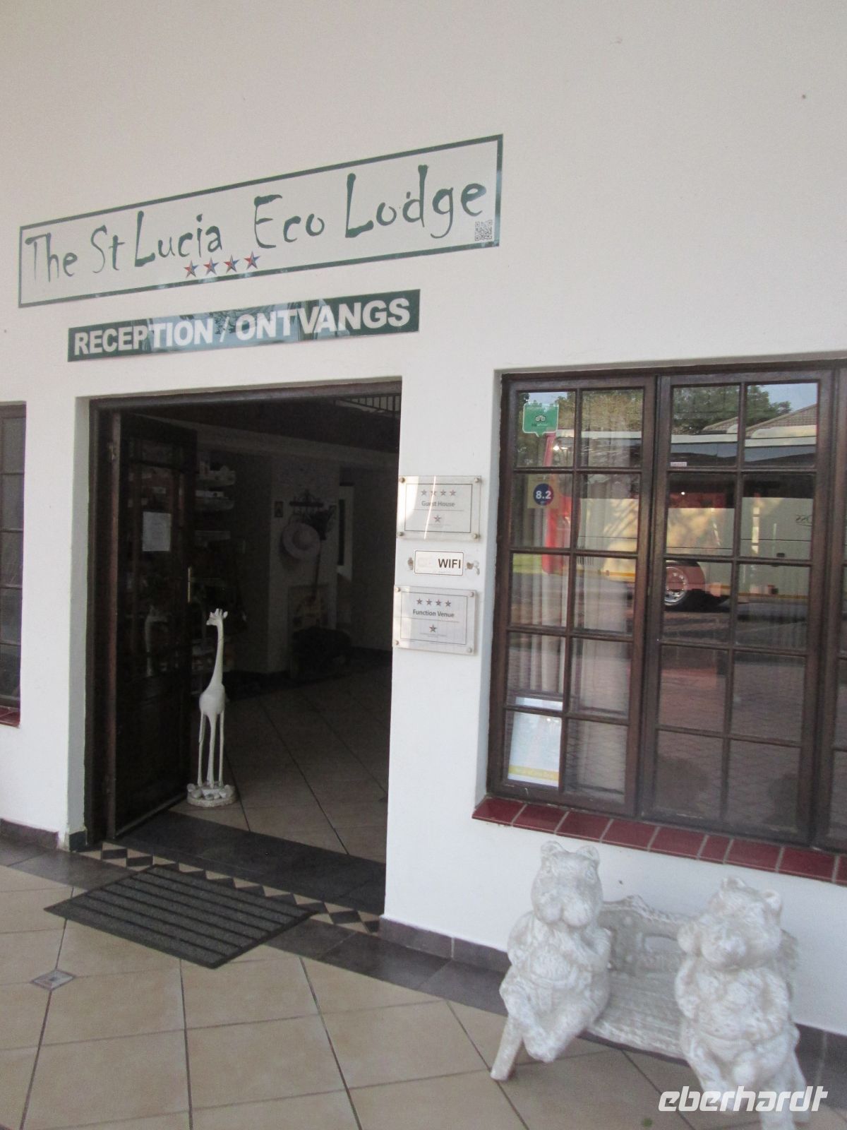 Eingangsbereich St. Lucia Eco Lodge