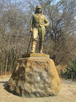 David Livingston Statue an den von ihm benannten Victoria Wasserfällen