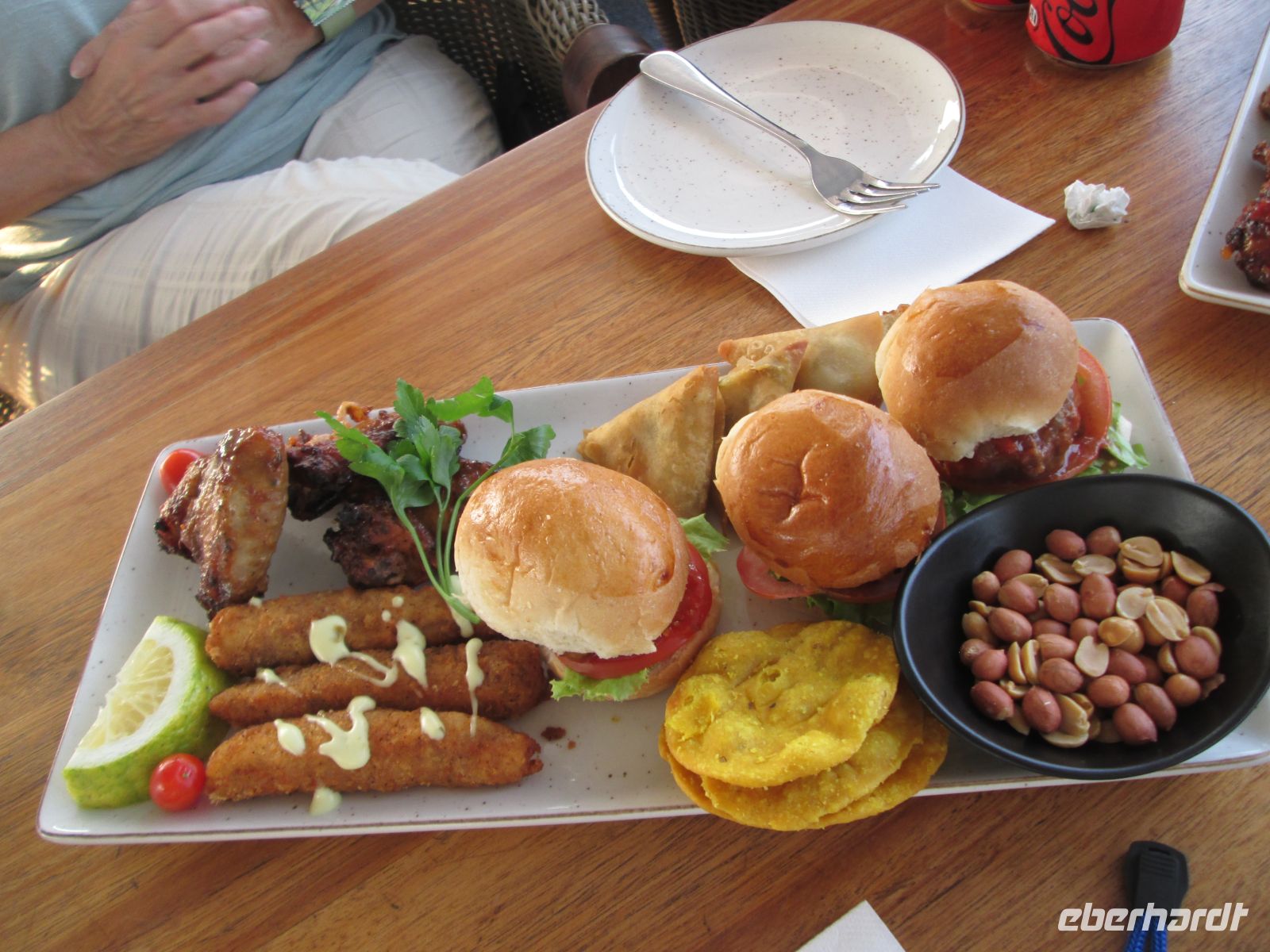 Imbiss während der Sambesi Bootsfahrt