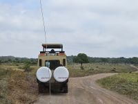 Eberhardt-Jeep unterwegs im Arusha-Nationalpark