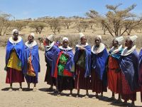 Ngorongorokrater, zu Besuch im Massai-Dorf