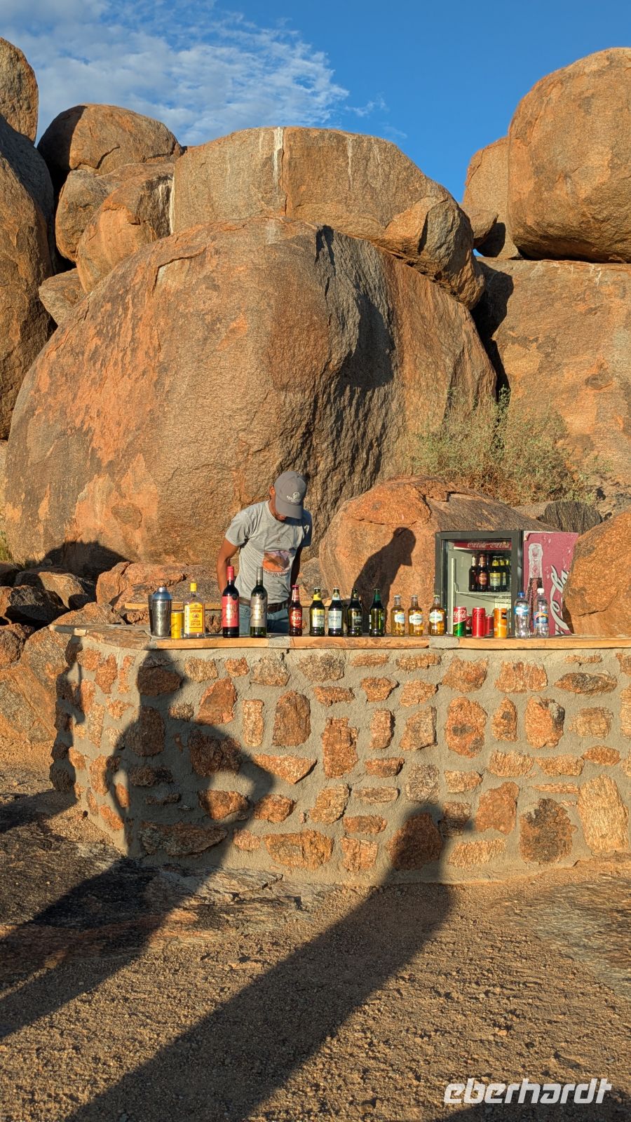 Sundowner Getränke auf dem Berg