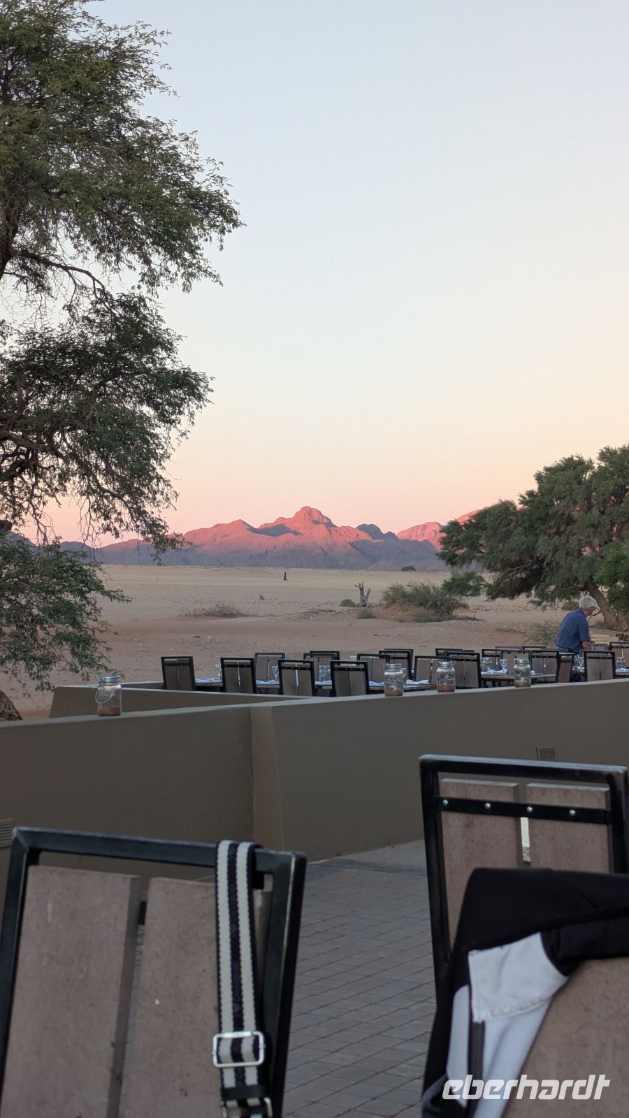 Sonnenuntergang beim Abendessen