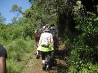 Auf dem Weg zum Olmoti Krater