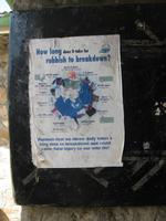 Oldupai George - Hinweis So lange lebt unser Müll