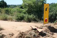 Swaziland - Straße gesperrt