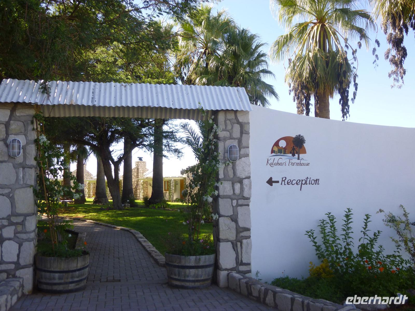 Eingang Kalahari Farmhouse