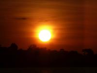 Sonnenuntergang auf dem Zambesi