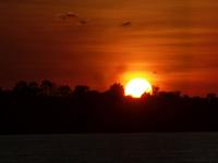 Sonnenuntergang auf dem Zambesi