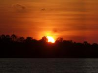 Sonnenuntergang auf dem Zambesi