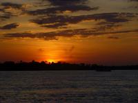 Sonnenuntergang auf dem Zambesi