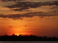 Sonnenuntergang auf dem Zambesi