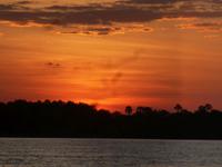 Sonnenuntergang auf dem Zambesi