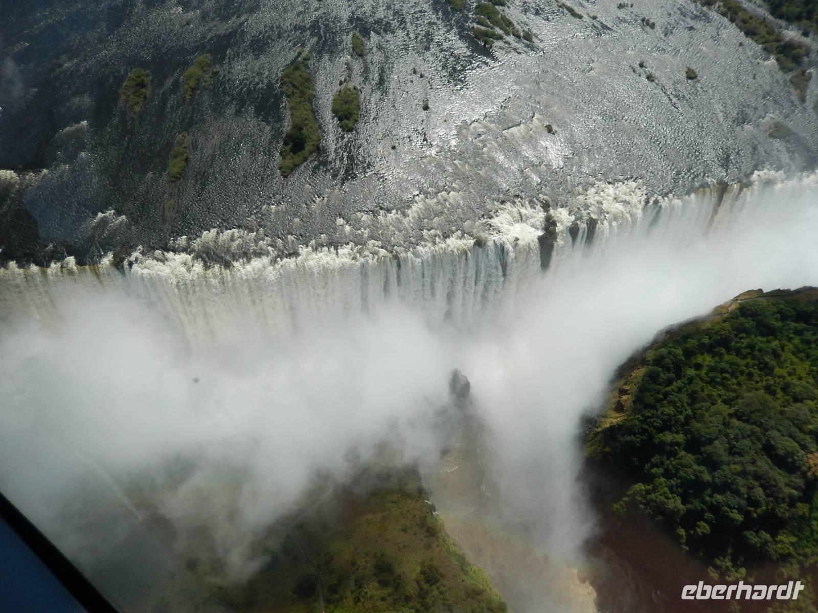 Victoria  Falls vom Heli aus