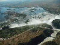 Victoria Falls vom Heli aus
