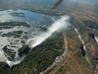 Victoria Falls vom Heli aus
